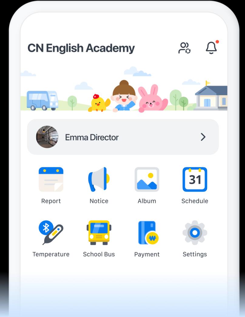 Mobile phone screen with Class Note home exposed